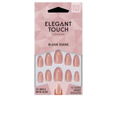 ELEGANT TOUCH-CORE COLOUR 24 unhas com cola stiletto curto blush suede.-DrShampoo - Perfumaria e Cosmética
